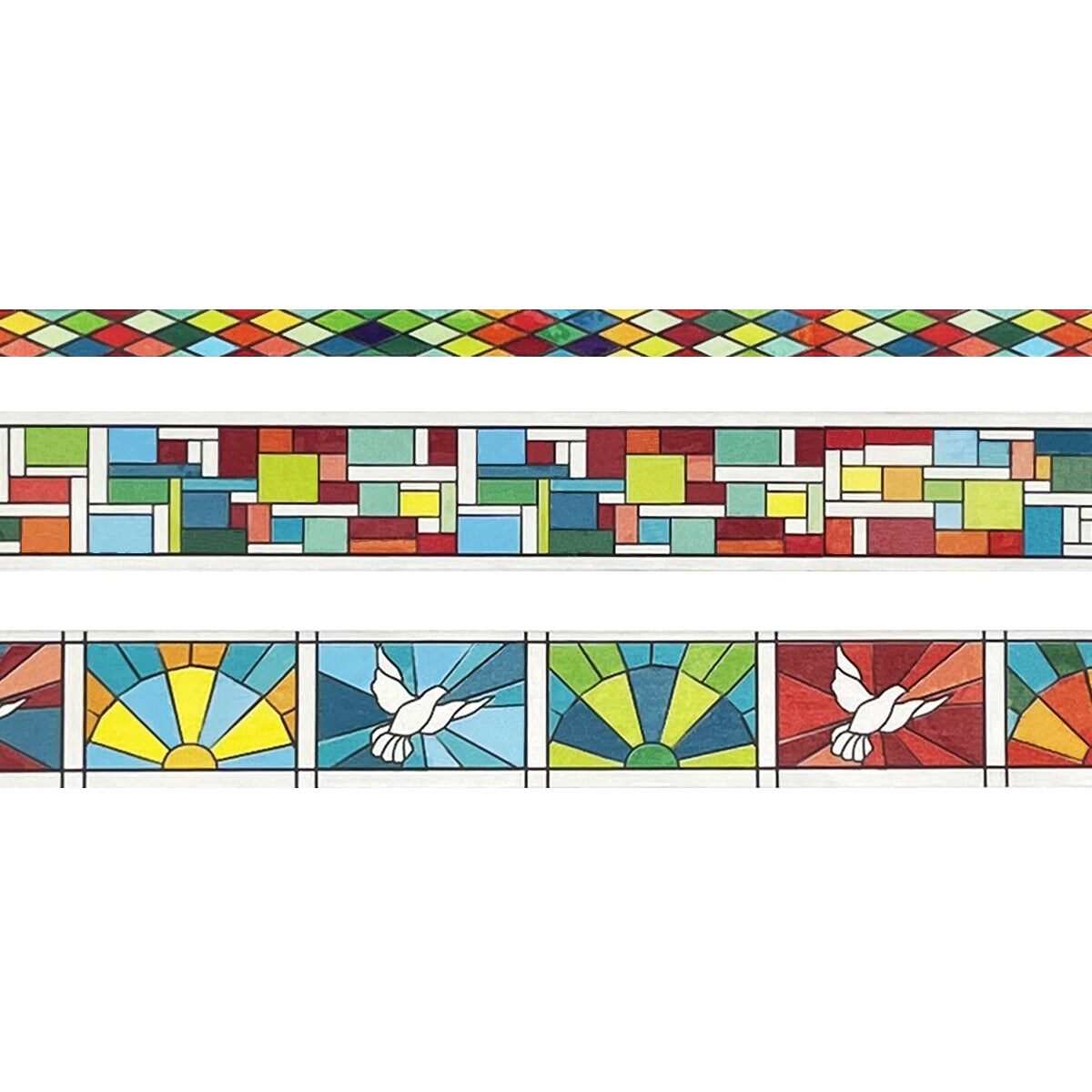 Wrapables Geometric Washi Masking Tape Set (3 Rolls)