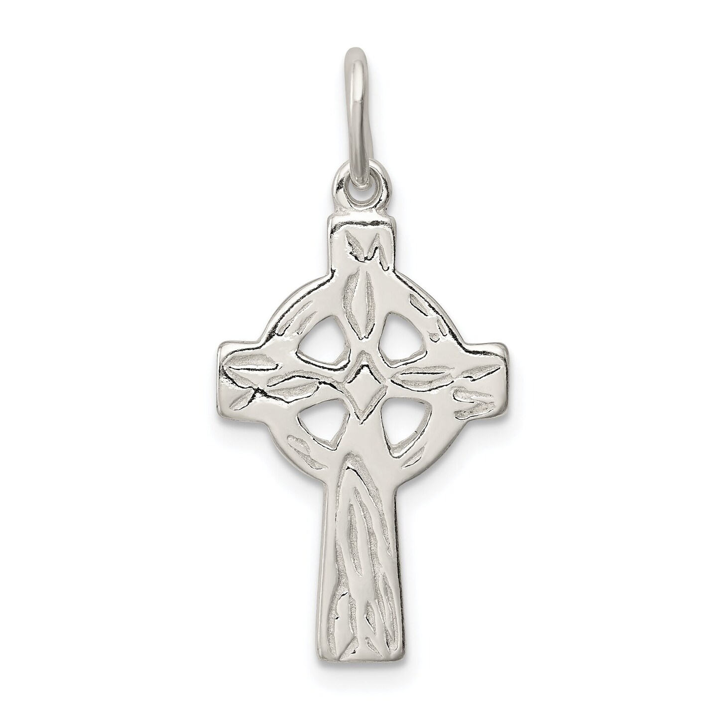 Sterling Silver Celtic Cross Charm Jewerly 24mm x 15mm