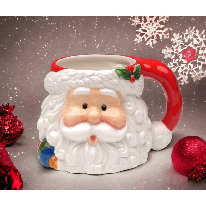 Christmas Santa Claus Mug Coffee Mug Gift Idea Holiday Kitchen Jolly Ornament