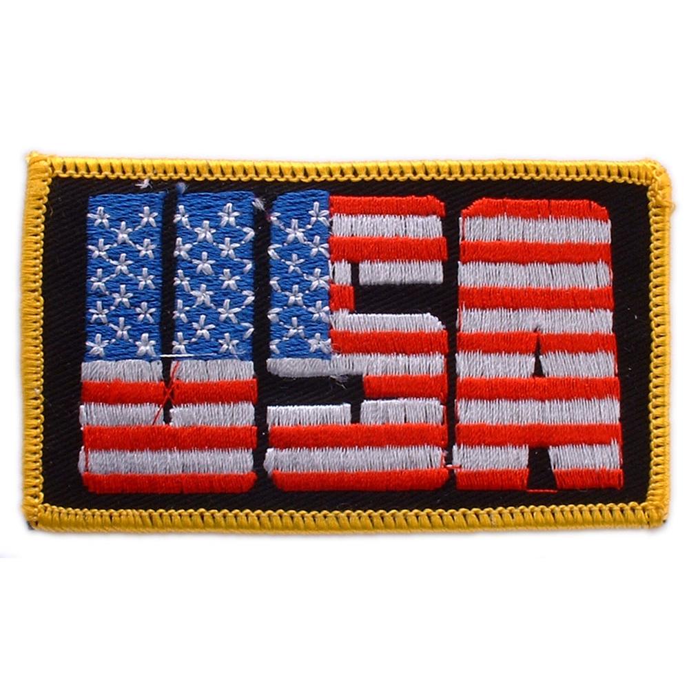 USA Flag Patch Black &#x26; Yellow 3&#x22;