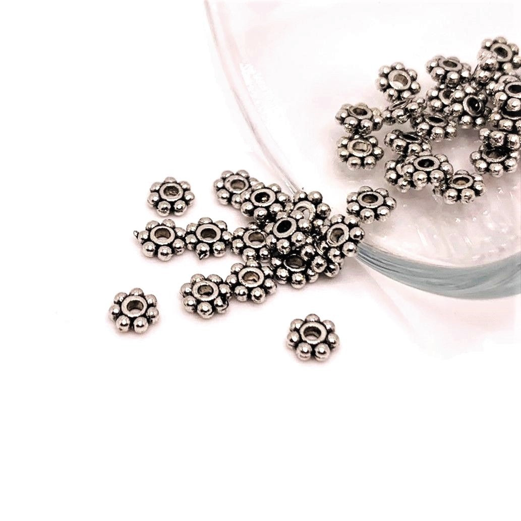 20, 50 or 100 Pieces: Tiny Flower Spacer Beads