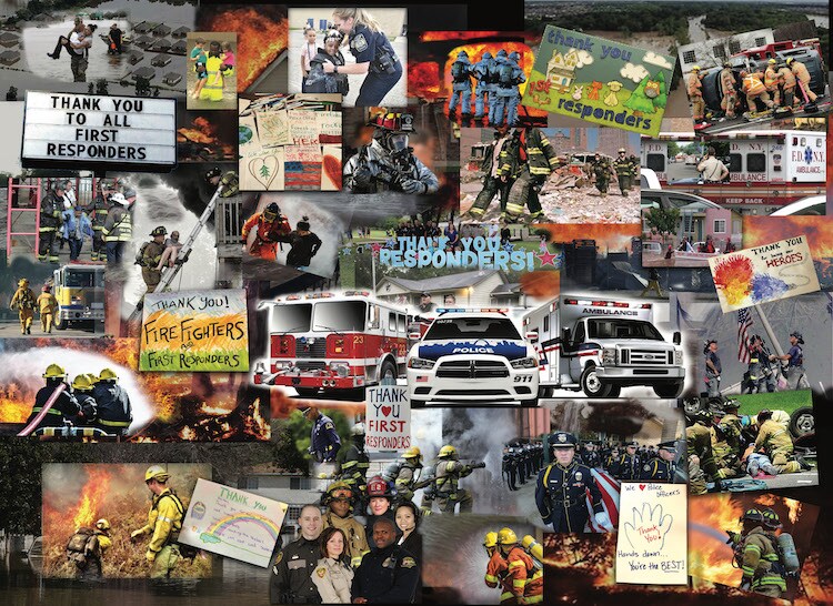 Hart 19&#x22;x26&#x22; 1000 pc Premium Jigsaw Puzzle - First Responders