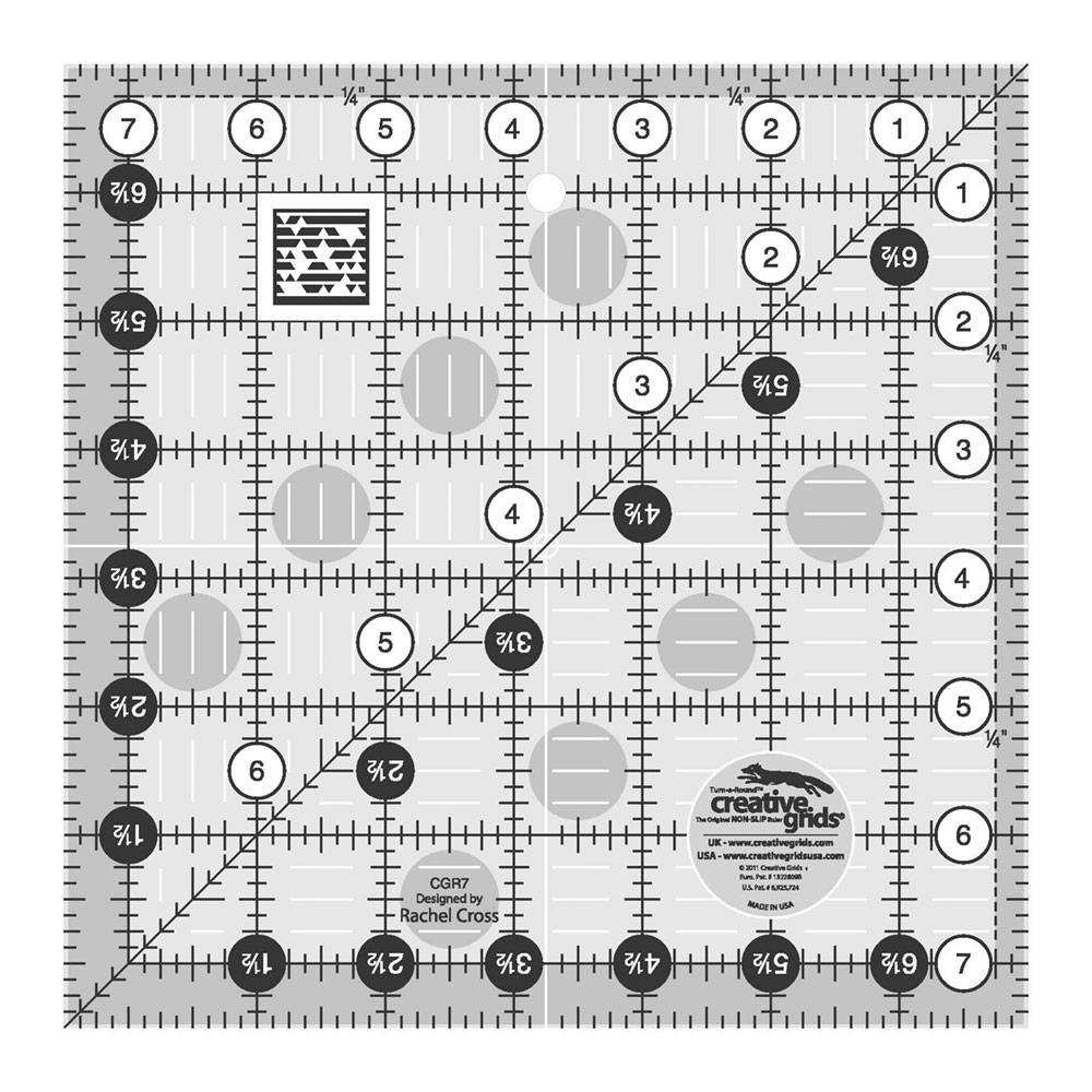 Creative Grids Quilting Ruler 7-1/2&#x22; Square