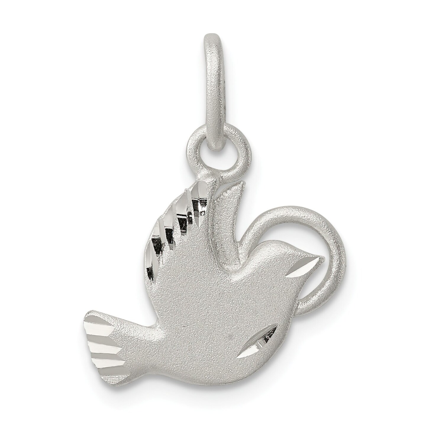 Sterling Silver Dove Charm Jewerly 15mm x 16mm