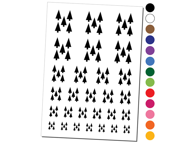 Forest Woodland Trees Temporary Tattoo Water Resistant Fake Body Art Set Collection