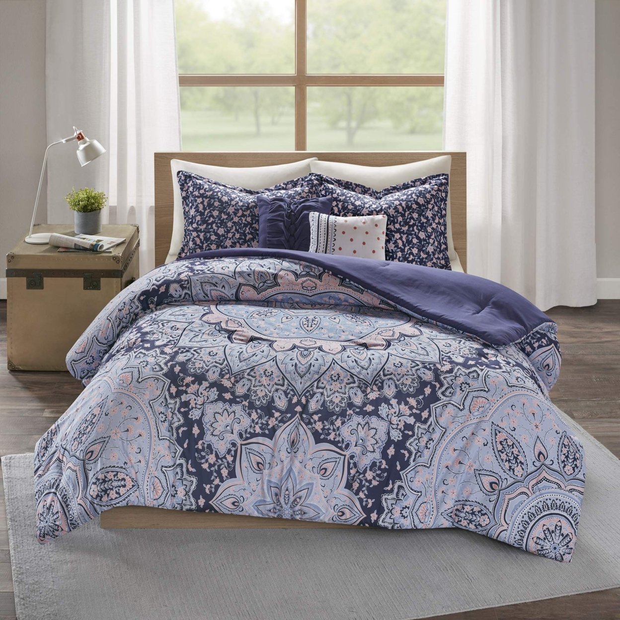 Intelligent Design Odette Boho Comforter Set Blue Twin/Twin XL