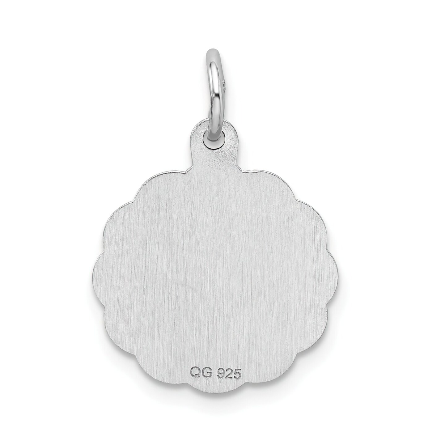 Sterling Silver Brocaded Lower Case Initial N Charm Jewerly 22mm x 16mm