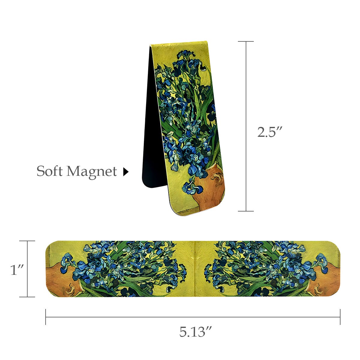 Wrapables Magnetic Bookmarks, Page Marker, Page Clips Reading Supplies (Set of 8), Artist