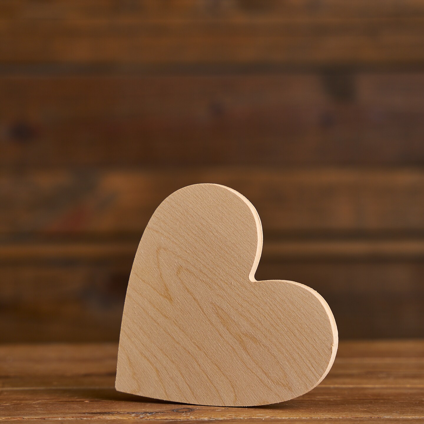 6 in. Unfinished Wooden Chunky Heart Shape