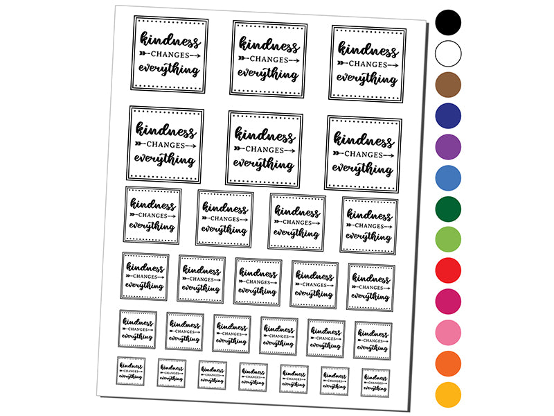 Kindness Changes Everything Temporary Tattoo Water Resistant Fake Body Art Set Collection