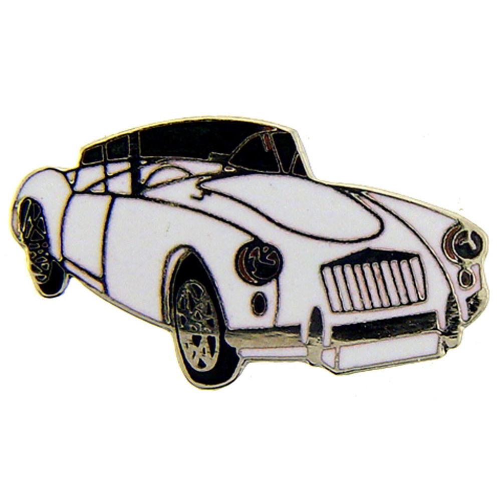 MG MGA Car Pin White 1&#x22;