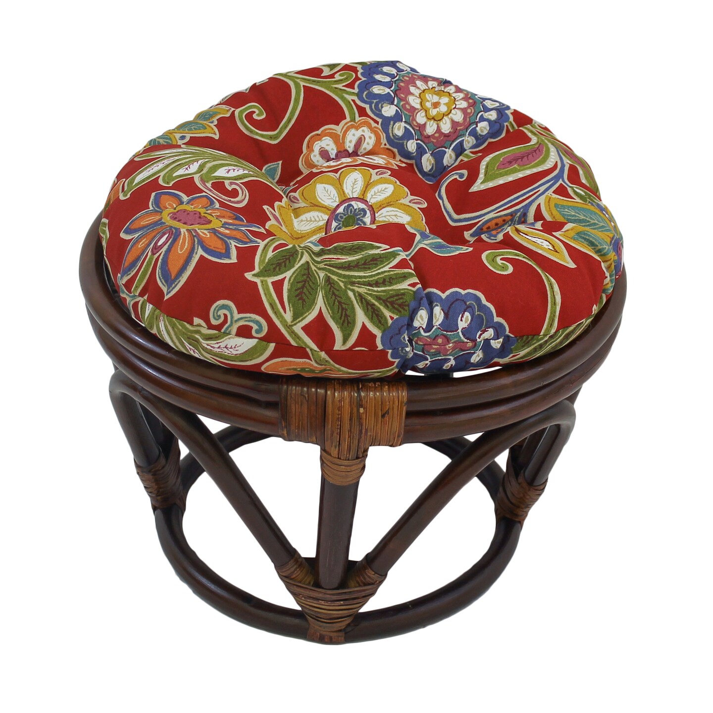 18-inch Round Spun Polyester Tufted Footstool Cushion - Alinea Pompeii