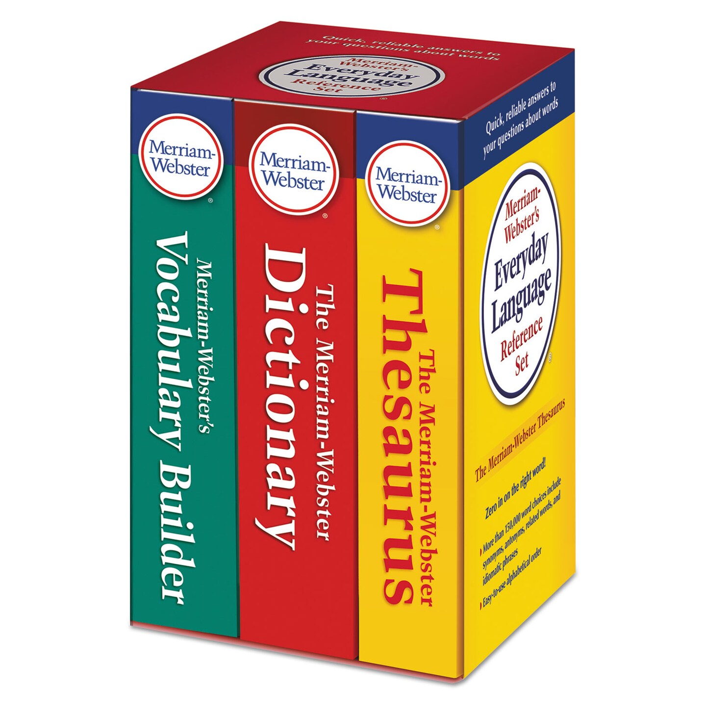 Merriam-Webster Everyday Language Reference Set Dictionary Thesaurus Vocabulary Builder