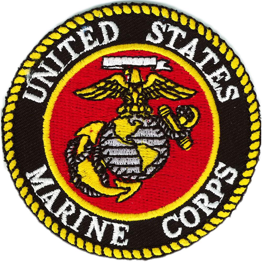 EagleEmblems PM7369 Patch-USMC Logo (04) (SLV/GLD) (4&#x27;&#x27;)