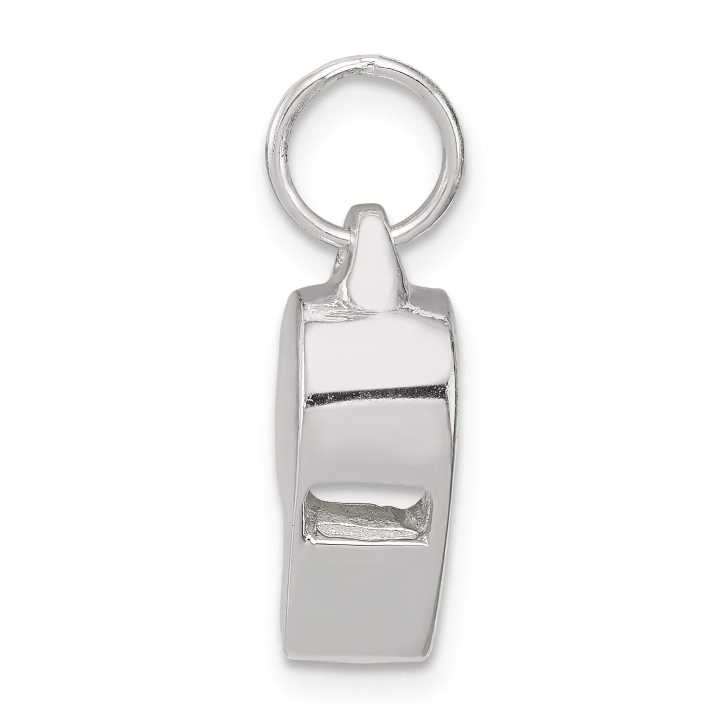 Sterling Silver Polished Whistle Charm Sports Jewelry