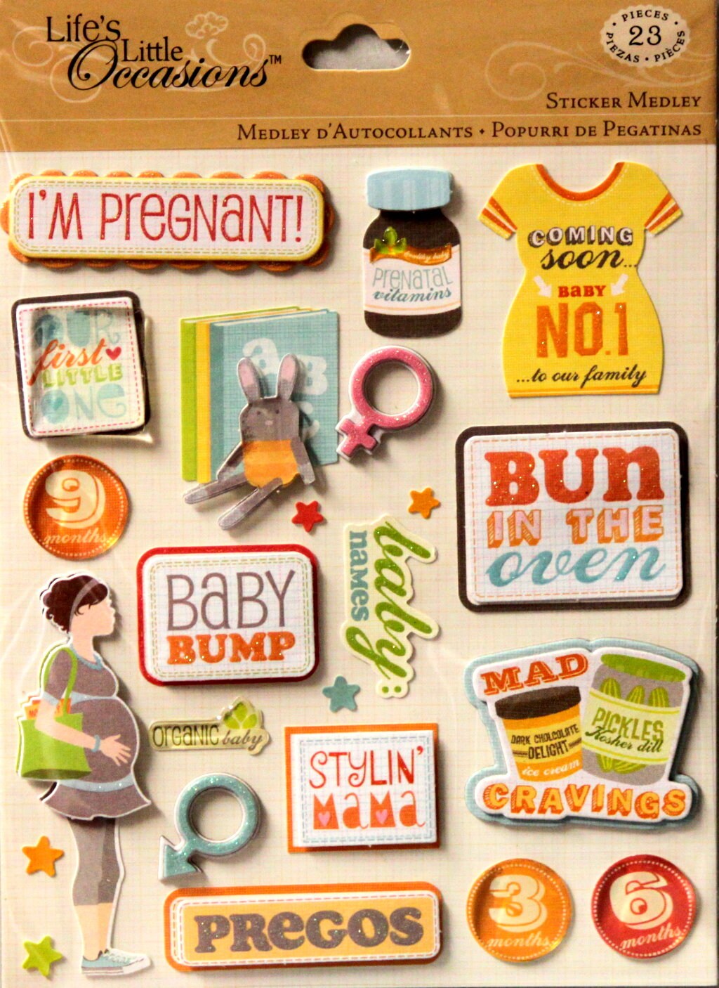 K &#x26; Company Life&#x27;s Little Occasions First Child Dimensional Stickers Medley