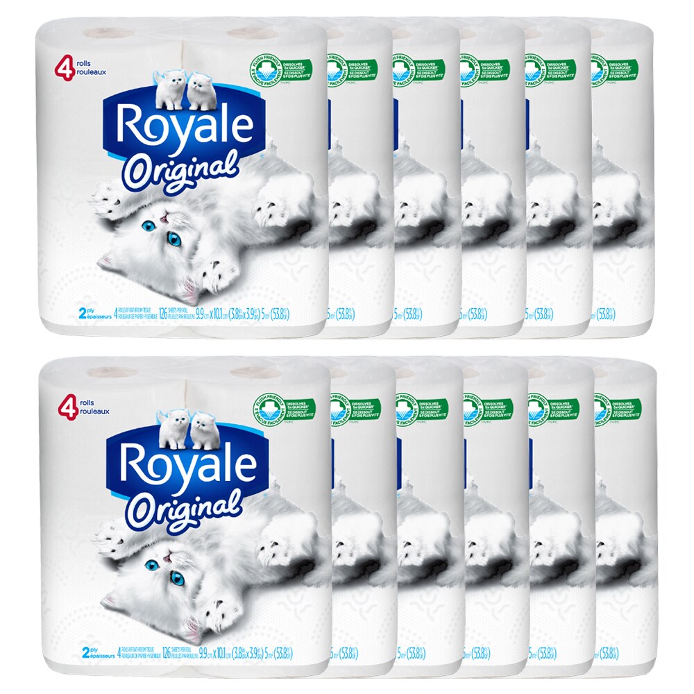 Royale   Bathroom Tissue (4 Rolls) (Pack of 12)
