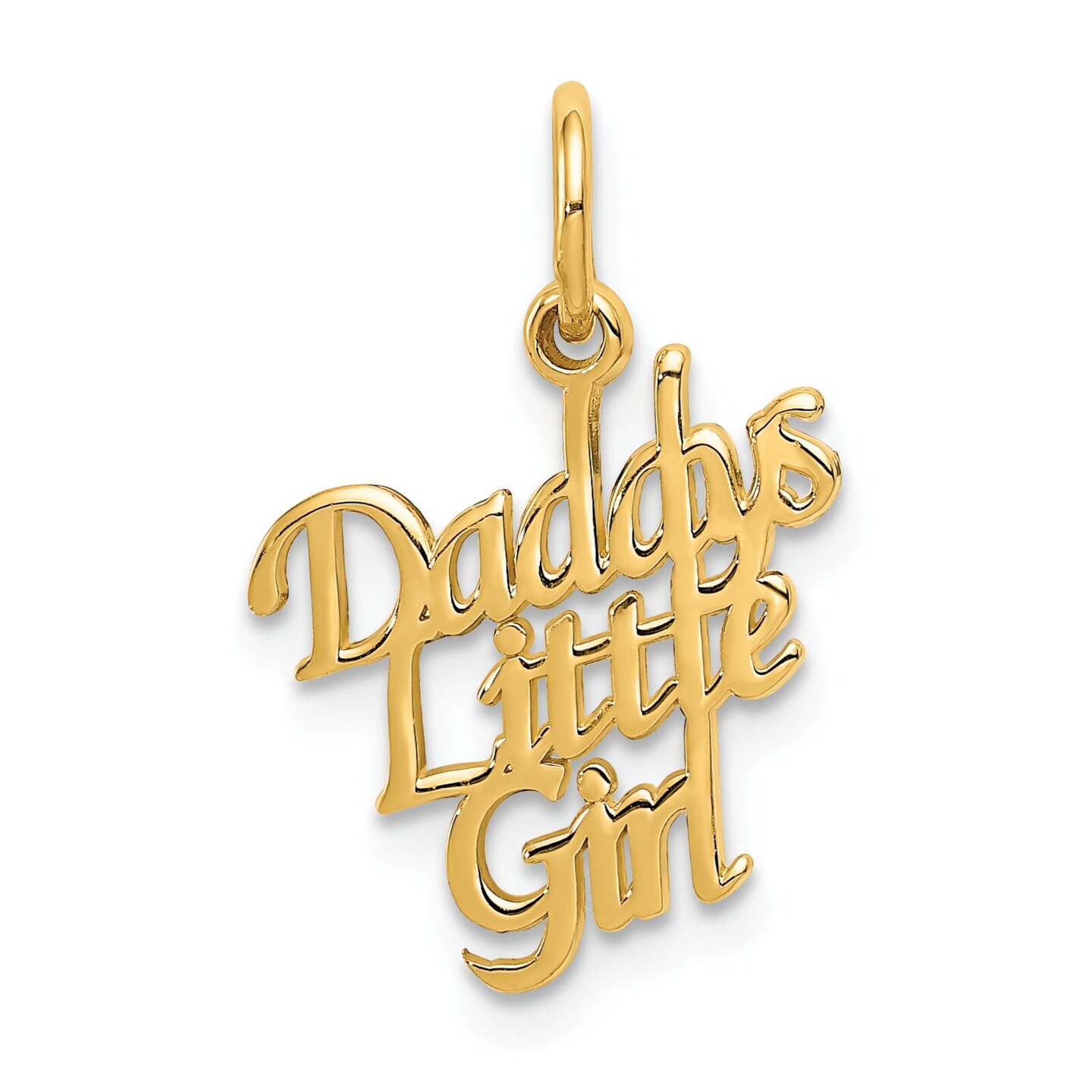 14K Gold Daddys Little Girl Charm Daughter Pendant
