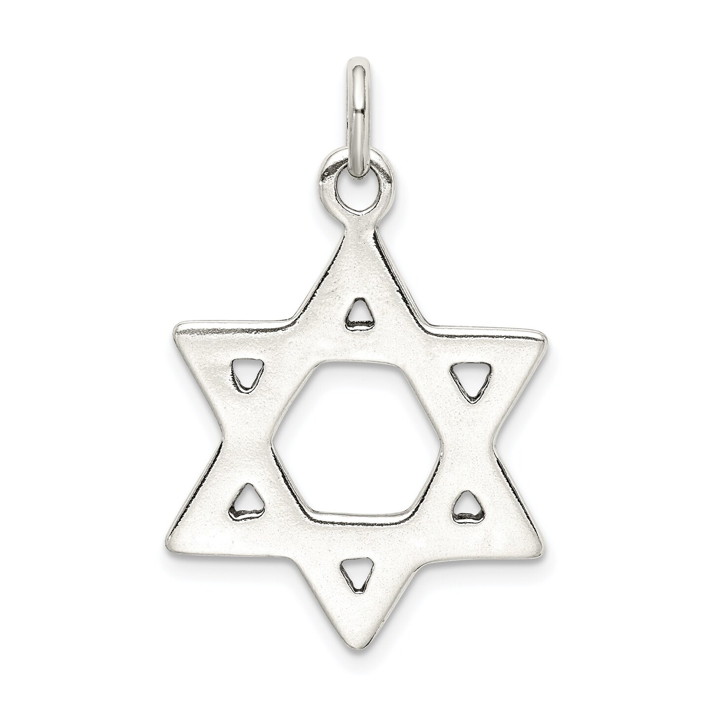 Sterling Silver Star of David Charm Jewerly 28mm x 20mm