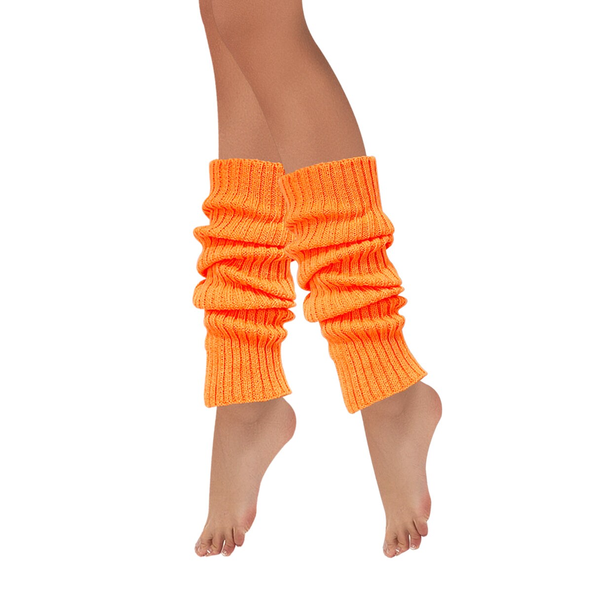 Wrapables 80's Style Neon Fluorescent Ribbed Leg Warmers