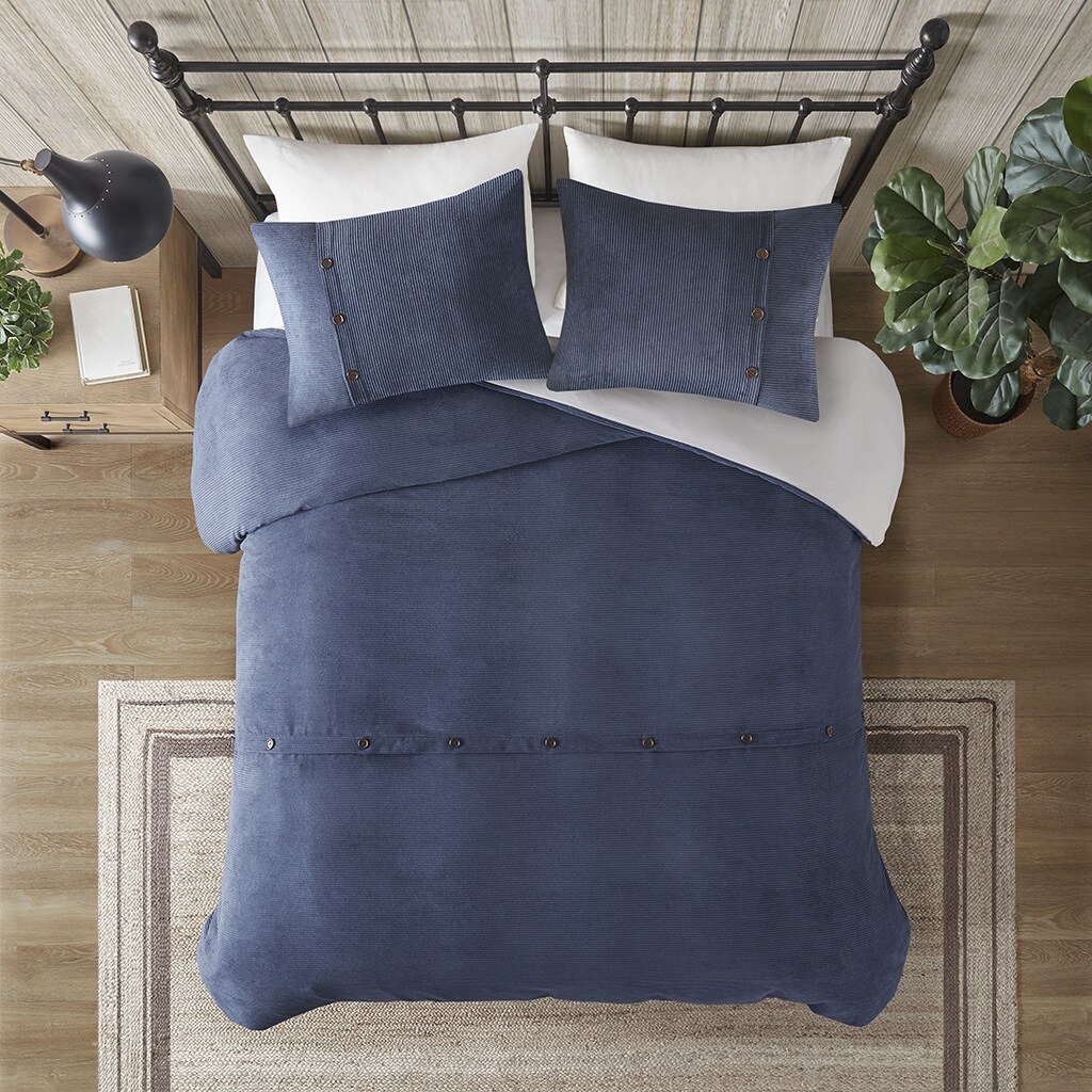 Madison Park Andes 3 Piece Corduroy Duvet Cover Set