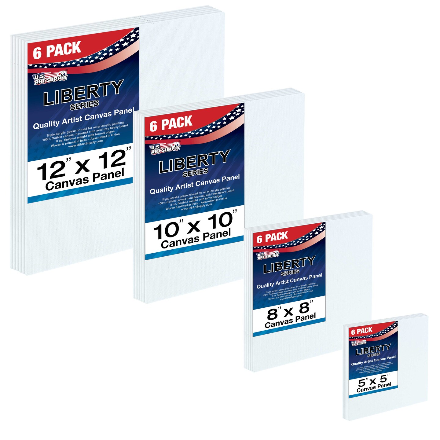 MultiPack 6Ea of 5 x 5, 8 x 8, 10 x 10, 12 x 12 inch. Professional