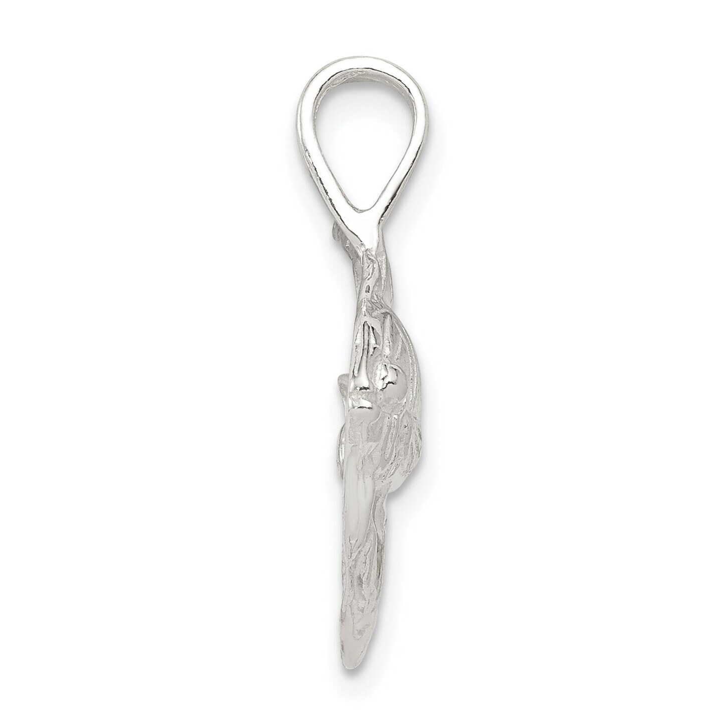 Sterling Silver Angelfish Charm Pendant Jewelry 24mm x 16mm