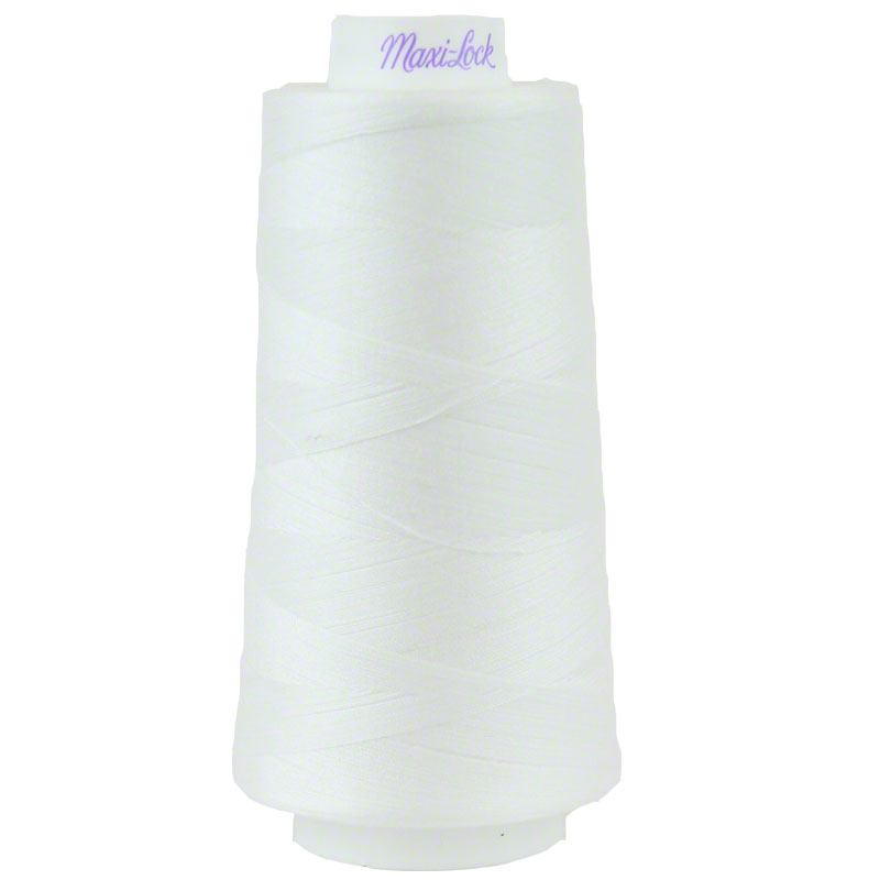 White Maxi-Lock Serger Thread