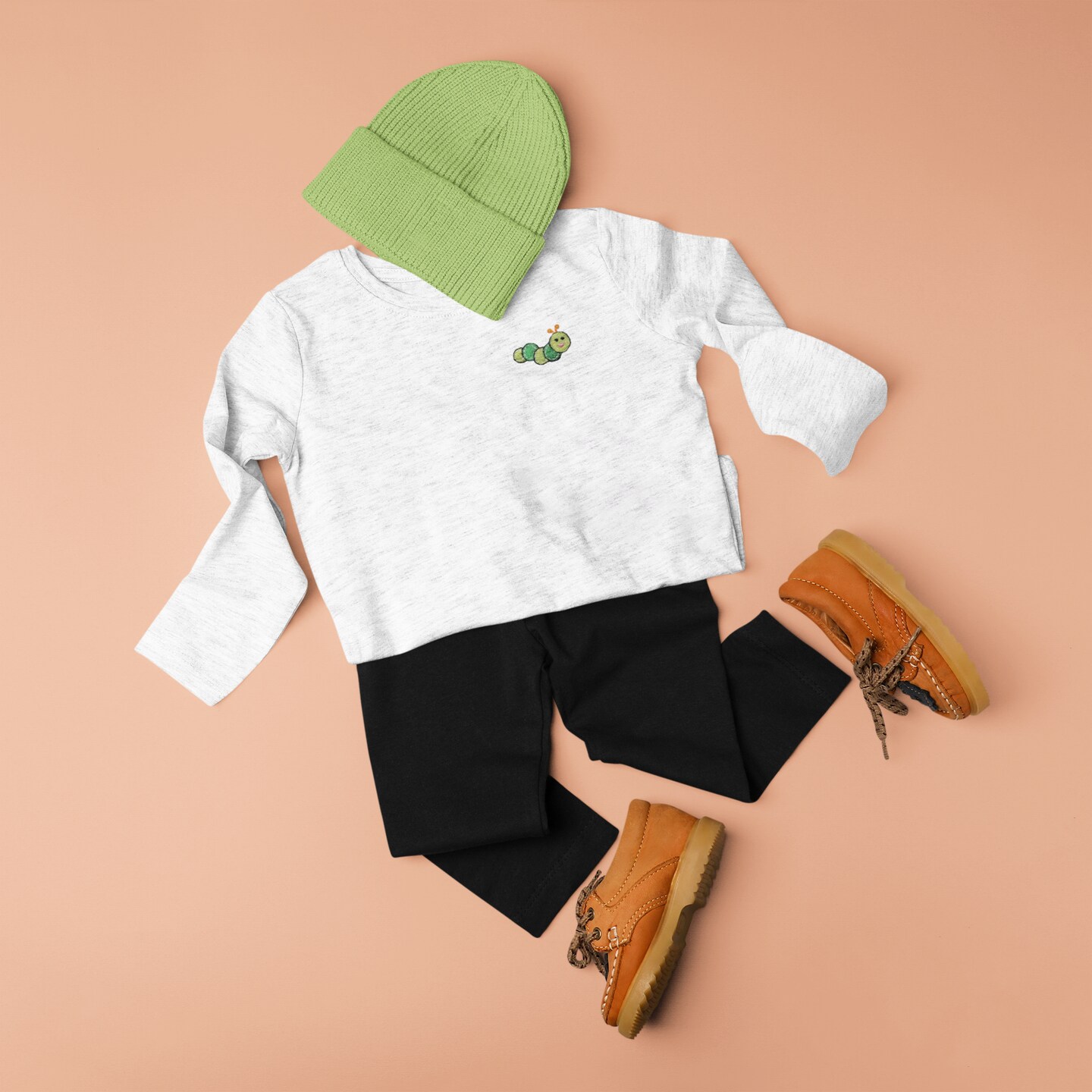 Caterpillar, Miniature Patches, Embroidered, Iron on Patch