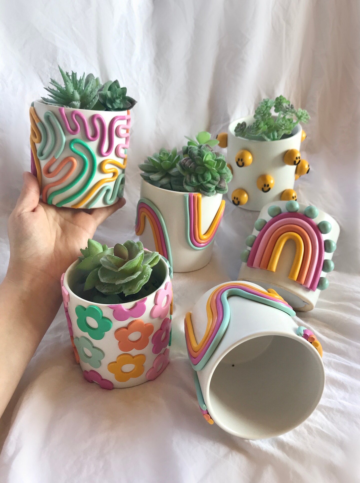 5 Tall Retro Eclectic Colorful Bud Vase/ Cute Ceramic Vase/ Rainbow Pot  Planter/modern Ceramic Vase/ Pastel Color Ceramics/ Boho Home Decor -   Canada
