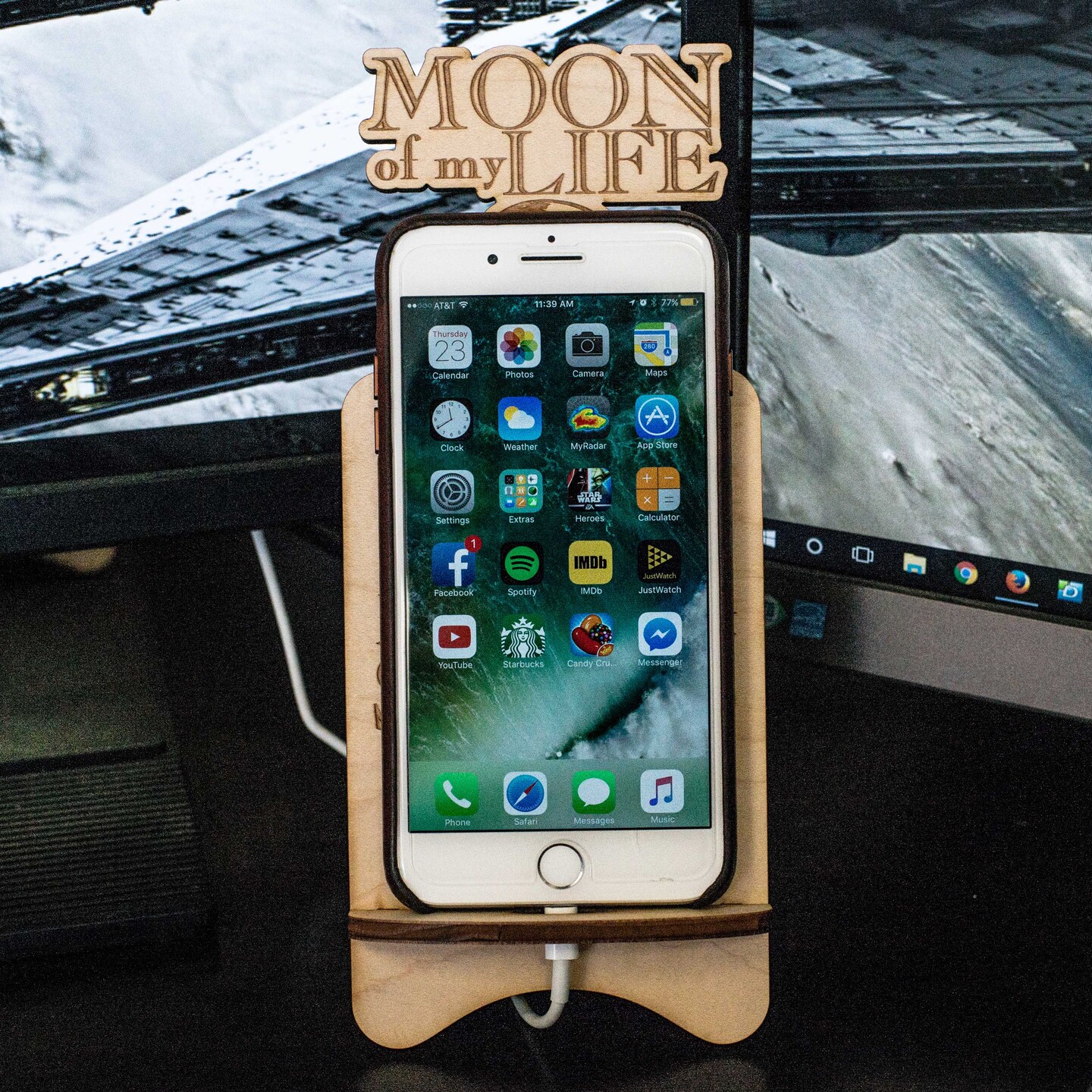 Phone Charging Station - Moon of My Life My Sun and Stars