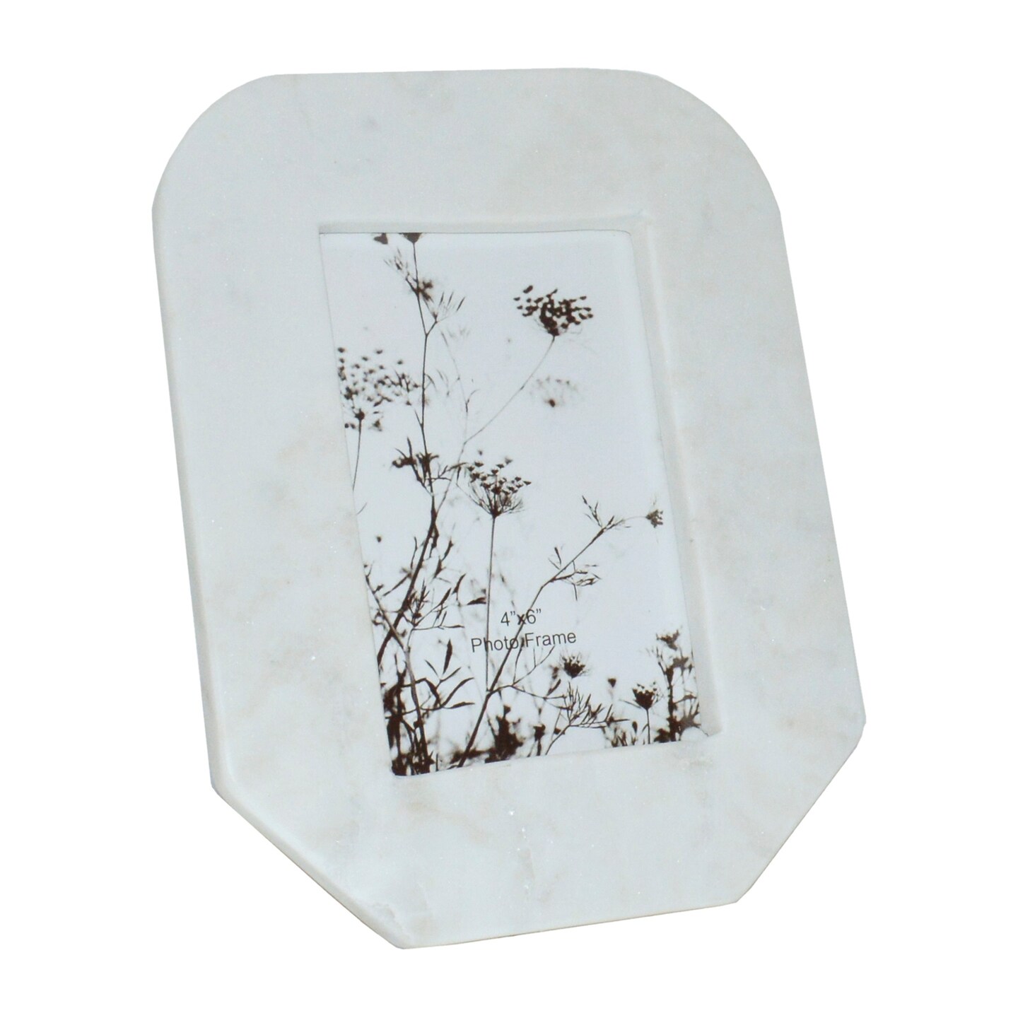 Kingston Living Marble Tapered Rectangular Photo Frame - for 5&#x22; x 7&#x22; Photo - White