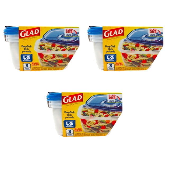 Glad Deep Dish Large 3 CT