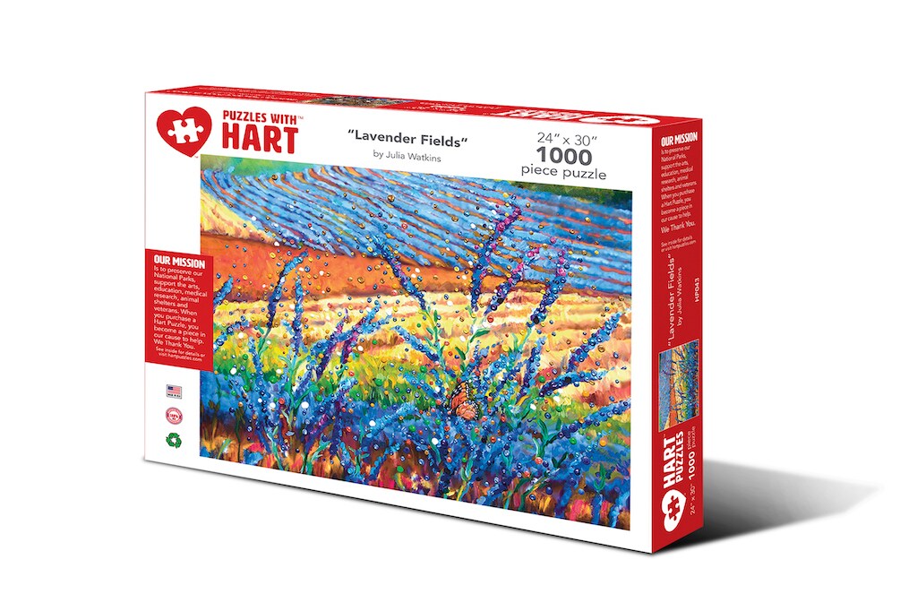 Hart 24&#x22;x30&#x22; 1000 pc Premium Jigsaw Puzzle - Lavender Fields