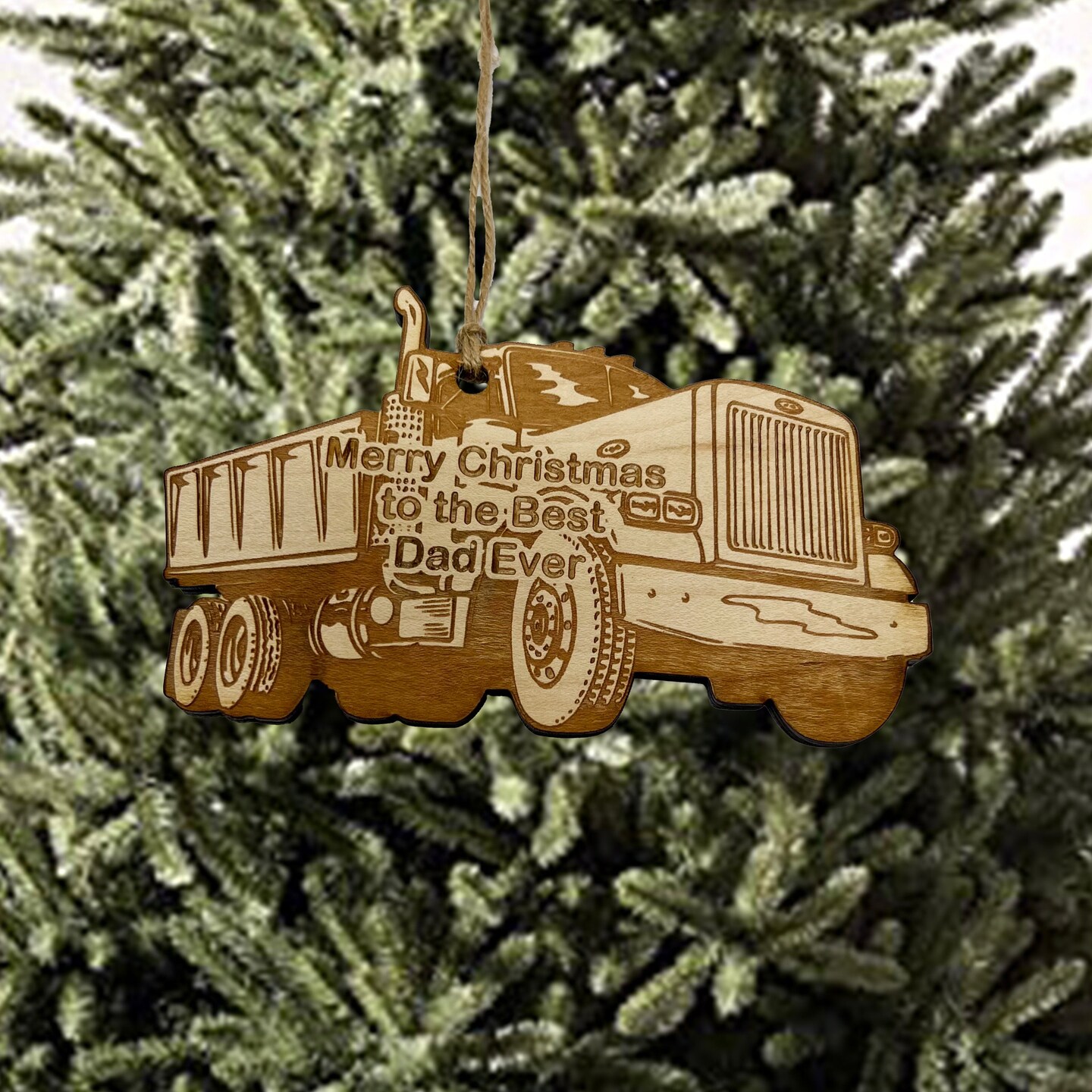 Merry Christmas to the best Dad Ever Dump Truck - Ornament