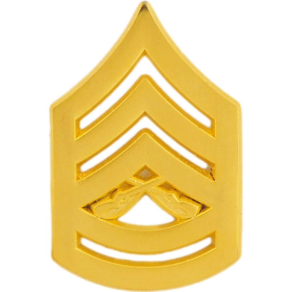 U.S.M.C. Gunnery Sergeant Rank Insignia Gold Plated