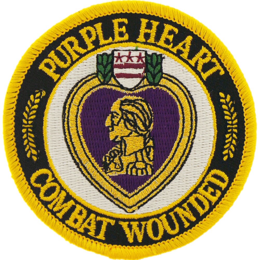 Purple Heart Combat Wounded Round Patch Military Gifts Patches for Jackets Hats