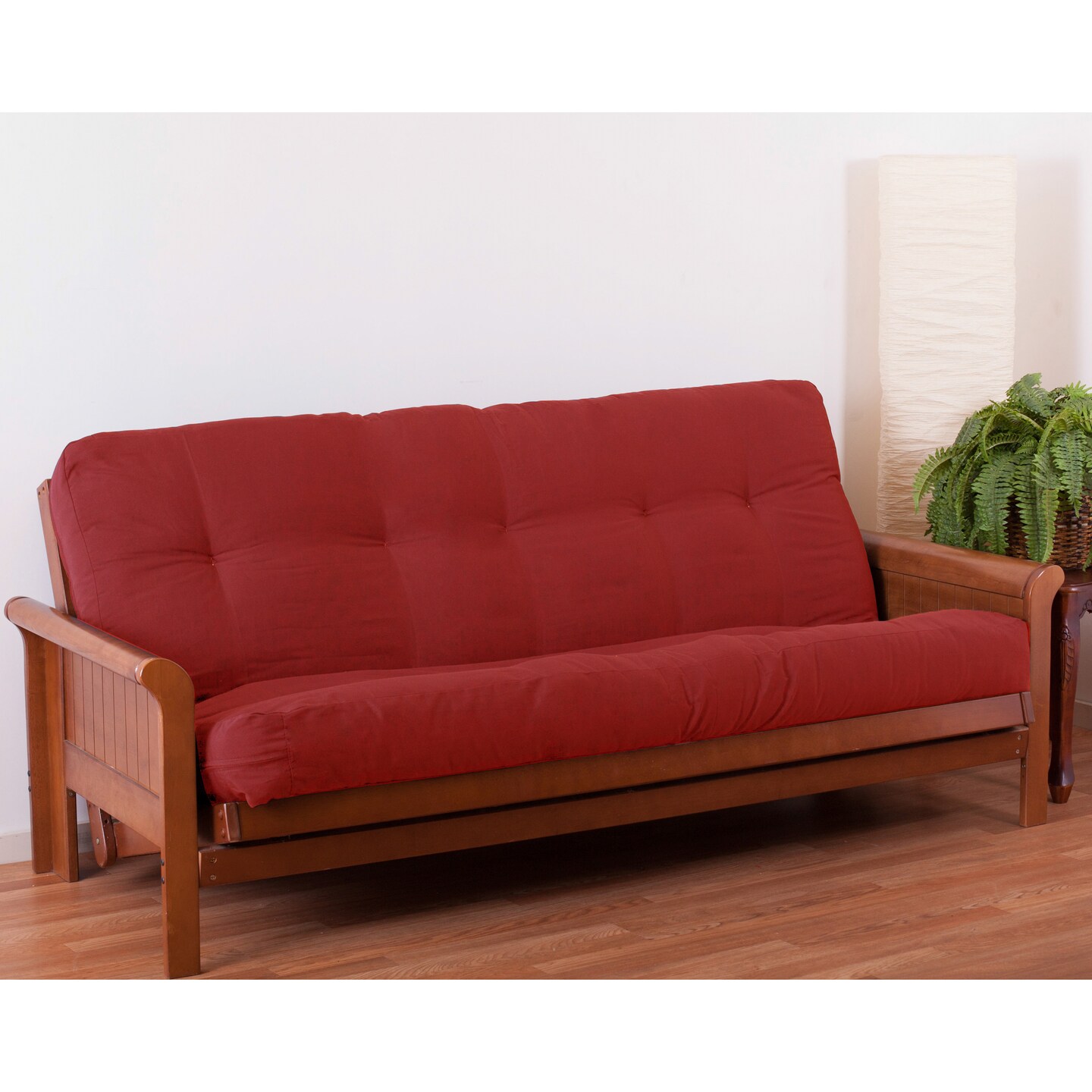 Blazing Needles Renewal 8-inch Twill Full-size Futon Mattress - Ruby Red - Ruby Red