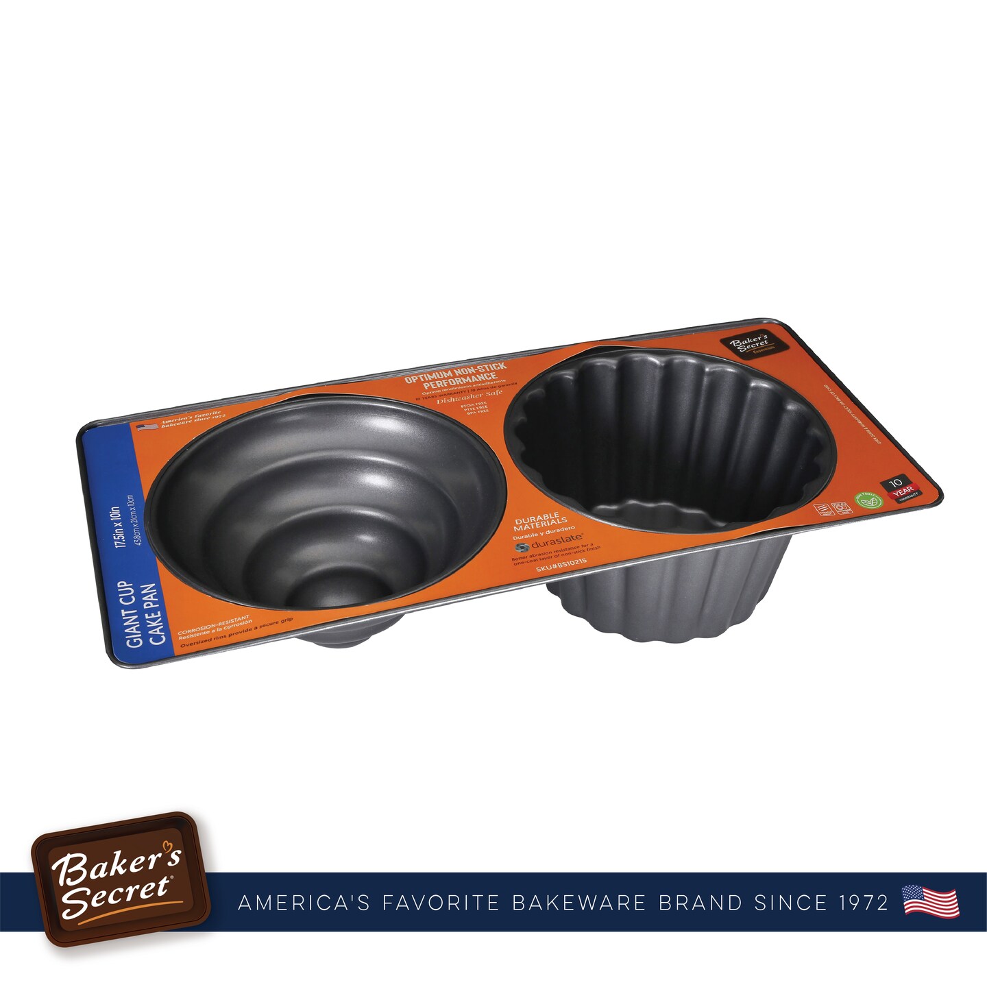 Gourmia GPA9395 Giant Cupcake Pan – Double Sided Two Half Design with Swirl  Top Mold - Premium Steel Cake Maker with Non-Stick Coating – Dishwasher