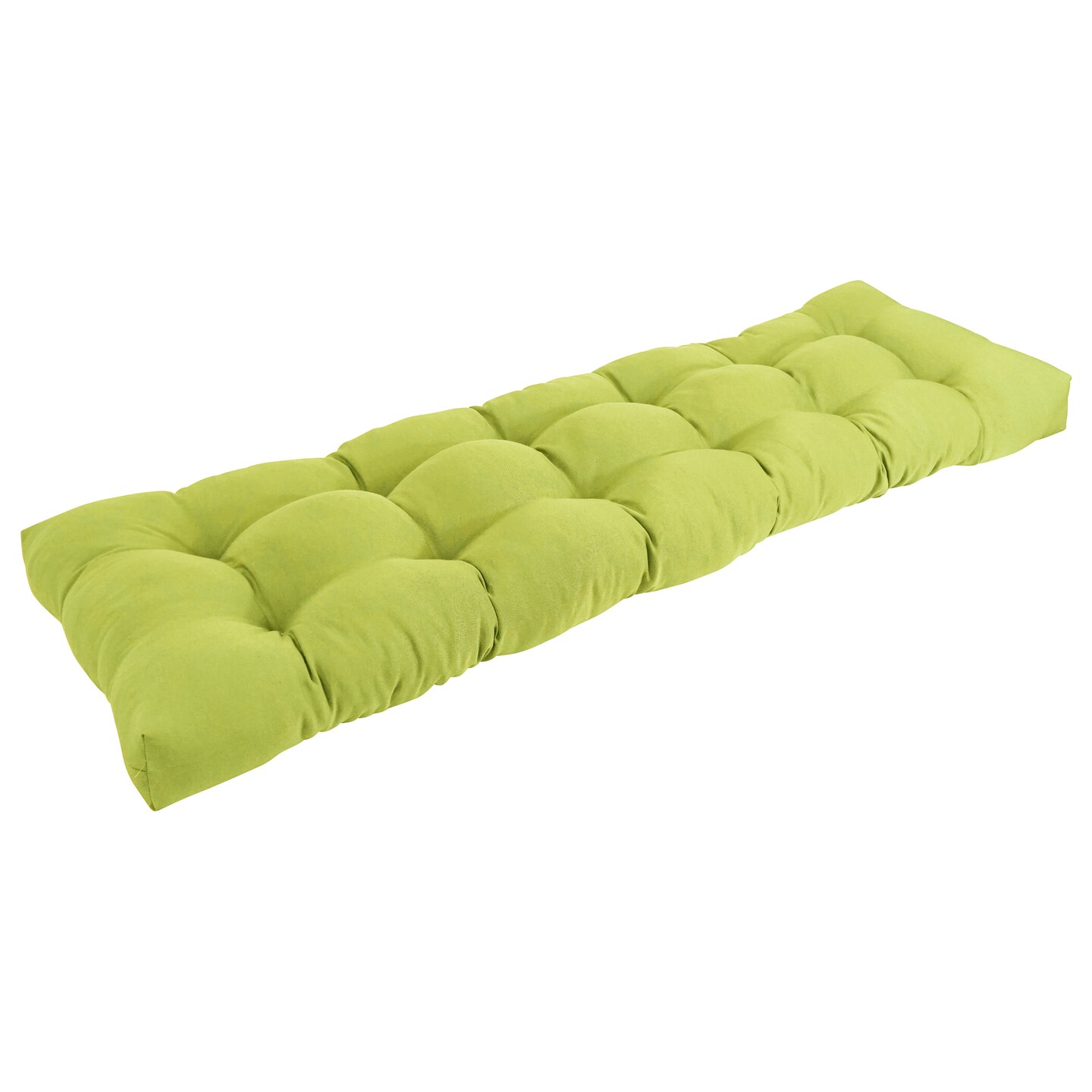 60-inch by 19-inch Tufted Solid Twill Bench Cushion Green-Color