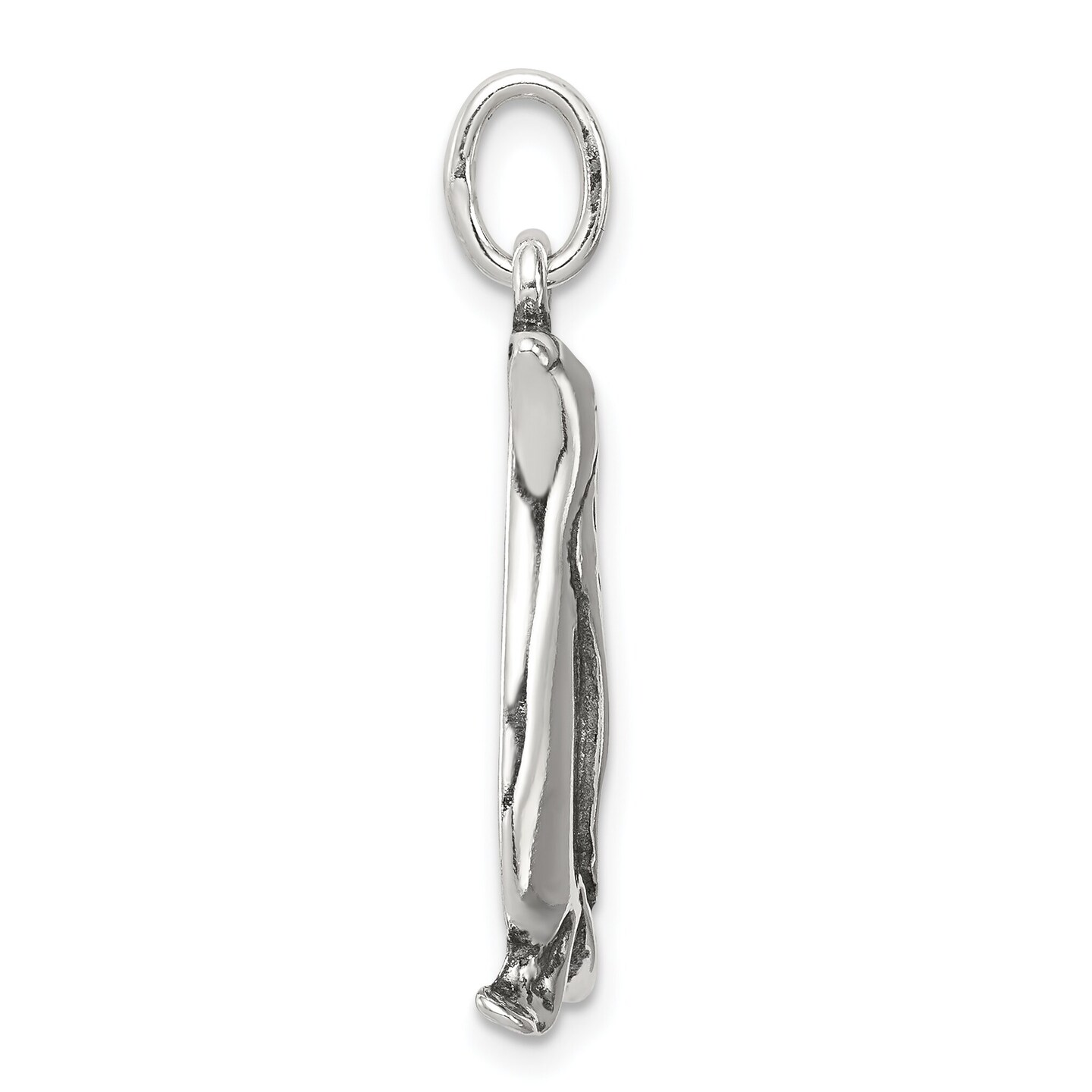 Sterling Silver Antiqued Penguin Charm Pendant Jewelry 25 X 12mm