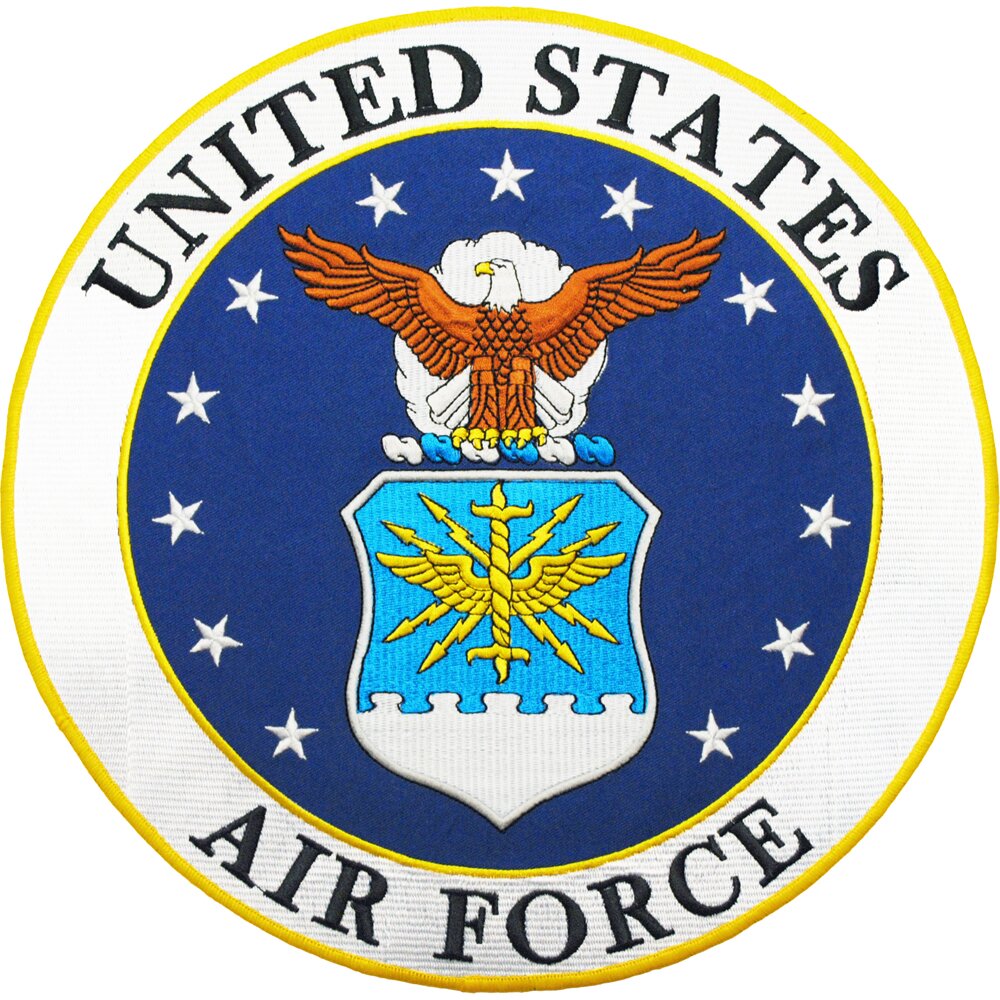 Eagle Emblems Patch-USAF Emblem/Logo (XLG) (12&#x22;)