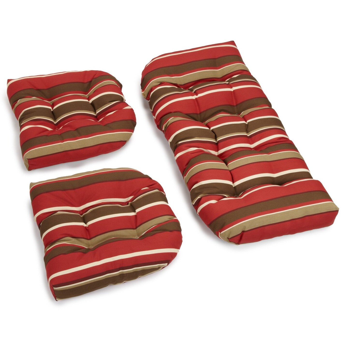 Pinstripe U-Shape Chair Cushion Set