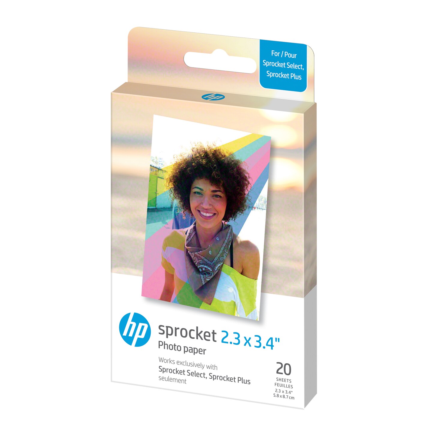 HP Sprocket Sticky Back Zink Photo Paper 2.3x3.4, Photo Paper Compatible with HP Sprocket Photo Printers