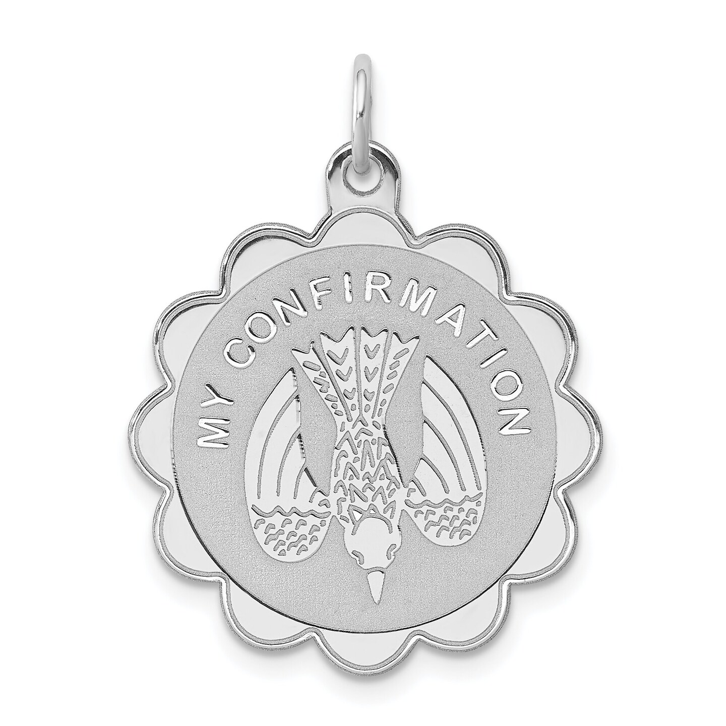Sterling Silver Confirmation Charm Jewerly 25mm x 23mm