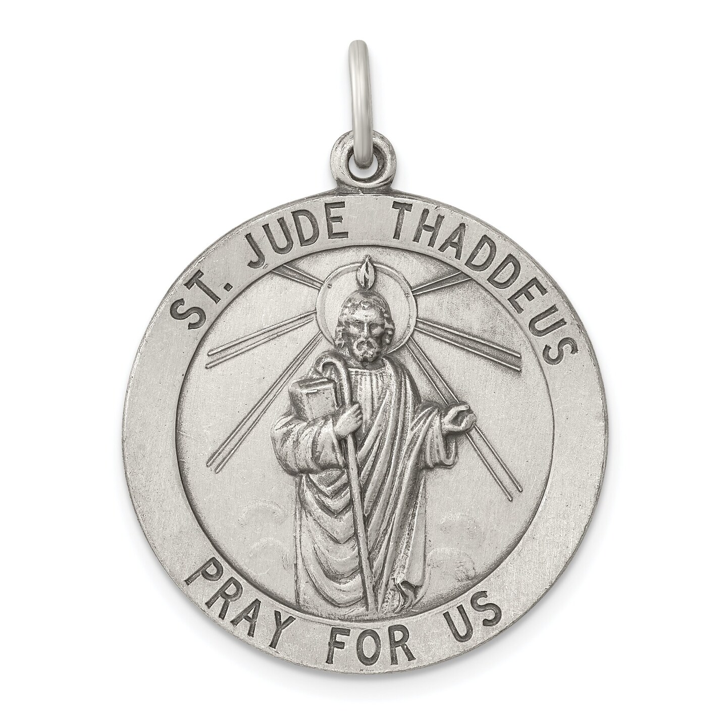 Sterling Silver Saint Jude Thaddeus Round Medal | Michaels