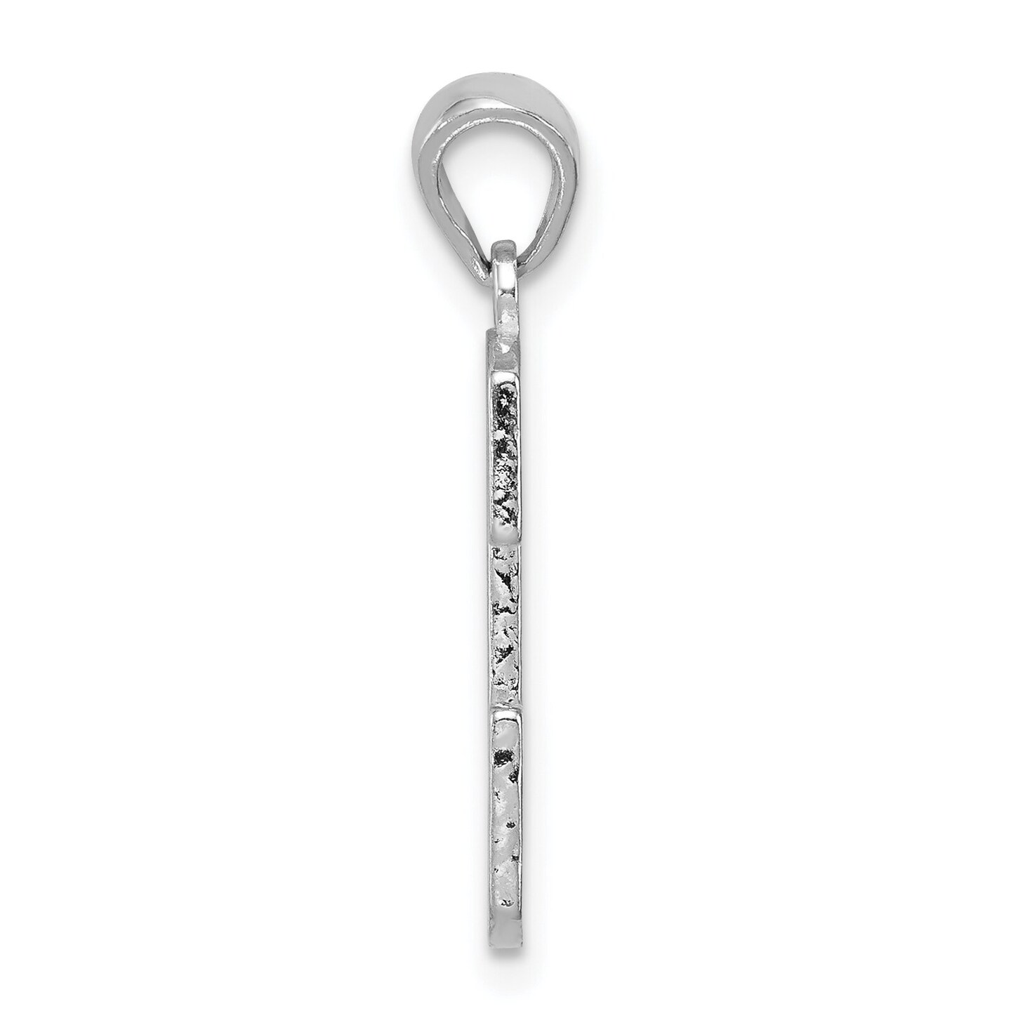 Sterling Silver Initial Letter C Charm Pendant Jewelry 25mm x 9mm