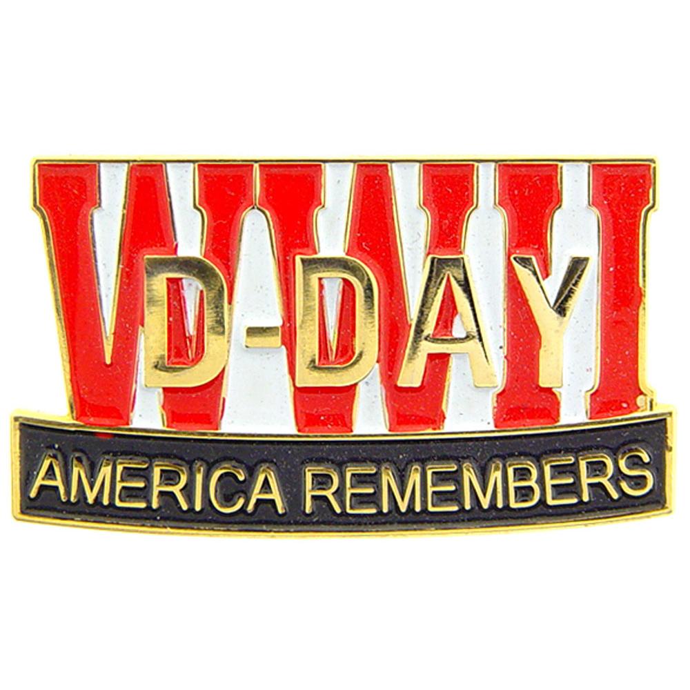 WWII D-Day America Remembers Pin 1&#x22;