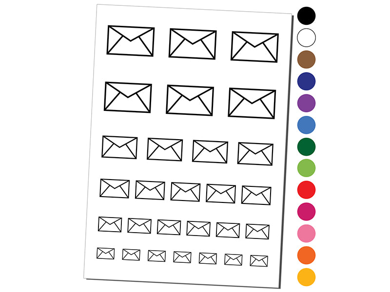 Envelope Mail Temporary Tattoo Water Resistant Fake Body Art Set Collection