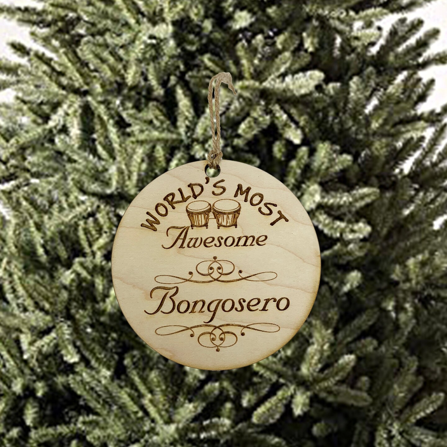 Worlds Most Awesome Herpetologist Snake - Cedar Ornament